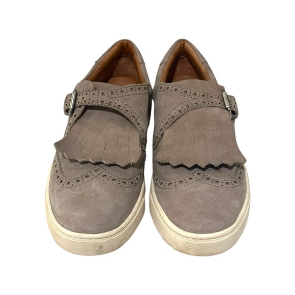 Frye Gemma Fringe Kiltie Buckle Suede Sneakers Grey Women’s 7.5 (3471189) - Picture 3 of 7